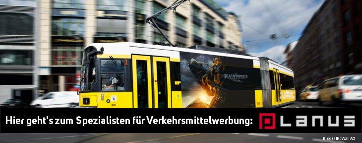 Werbung auf Strassenbahn